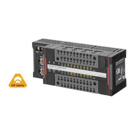 Omron GI-SID1224 GI 0002A GISID1224 OMRON Safety Remote I/O Terminal (IPC-S) with 2 port switching hub and 12 PNP ..